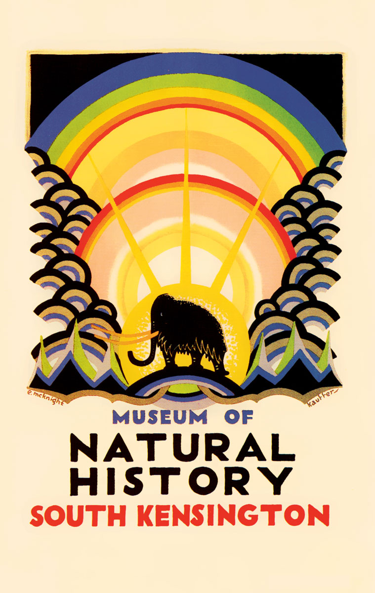 A nineteen twenty-three “Museum of Natural History” poster by E. McKnight Kauffer.