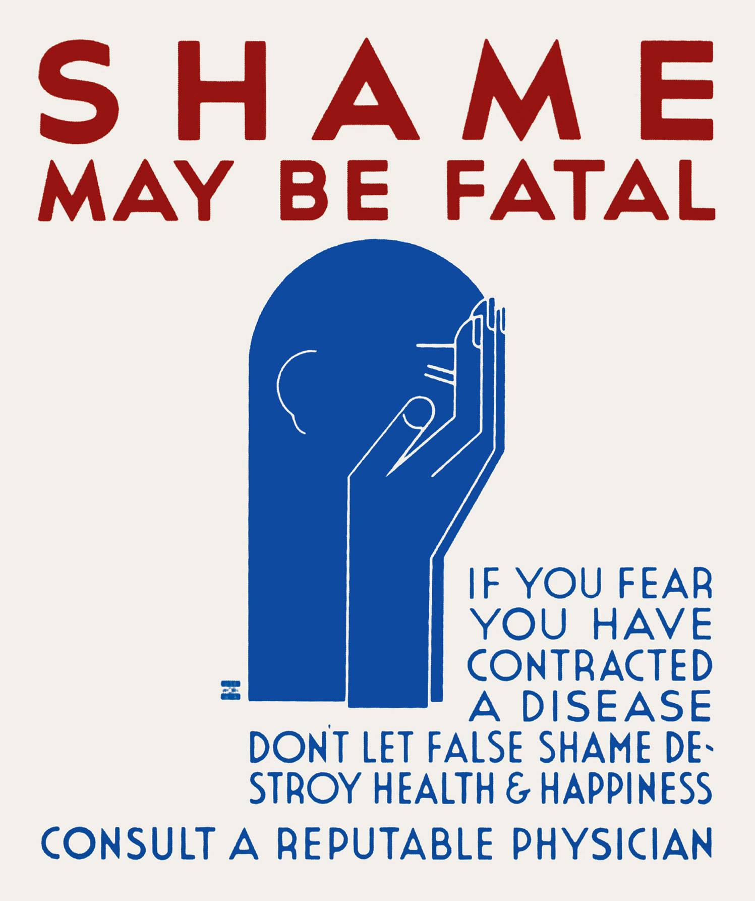 Nineteen thirty-seven public health poster designed by Foster Humfreville and Alex Kallenberg for the Works Progress Adminstration Federal Art Project.