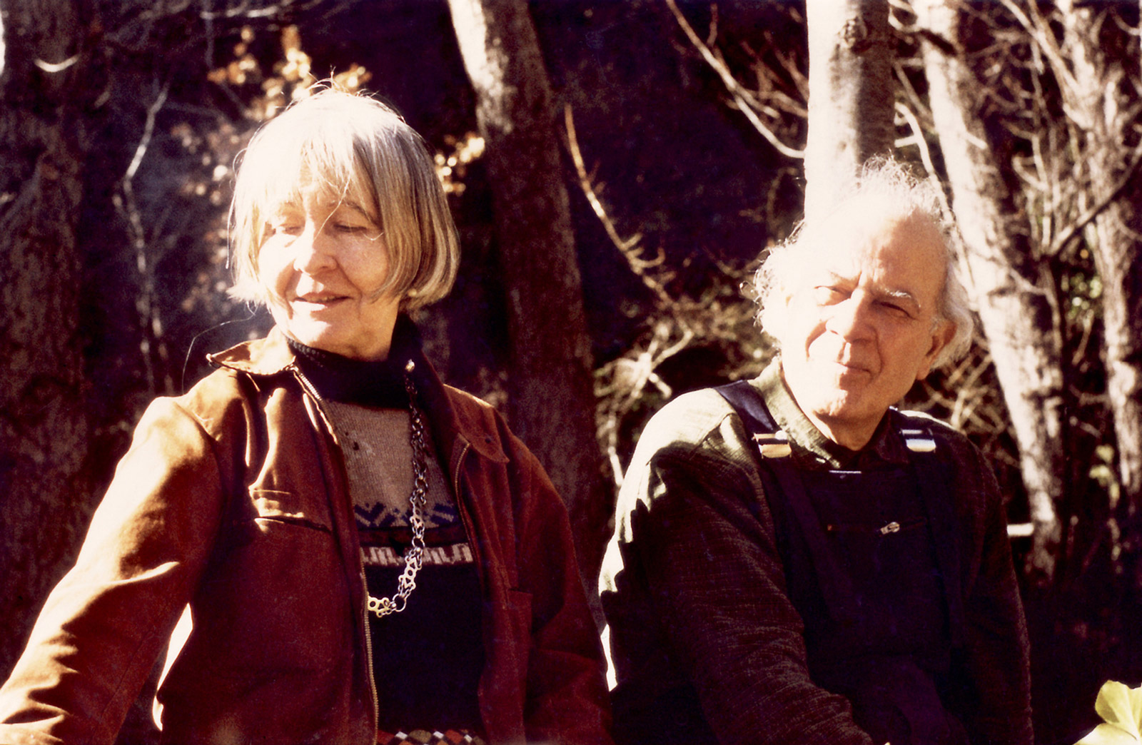 A nineteen eighty photograph of Madeleine Lamberet and Georges Grigoroff in Eus.