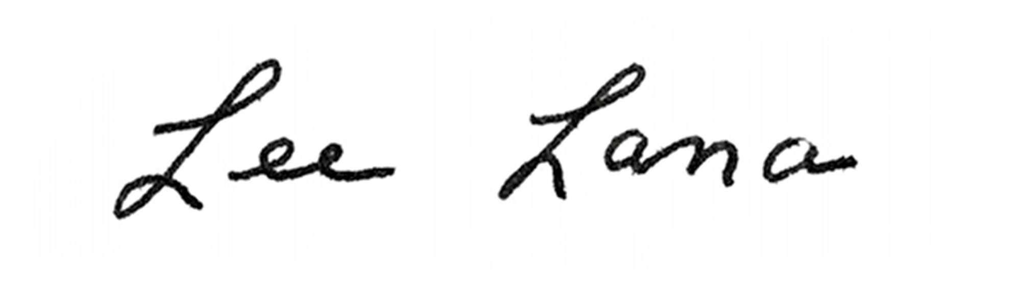 Lee Lana’s signature. 