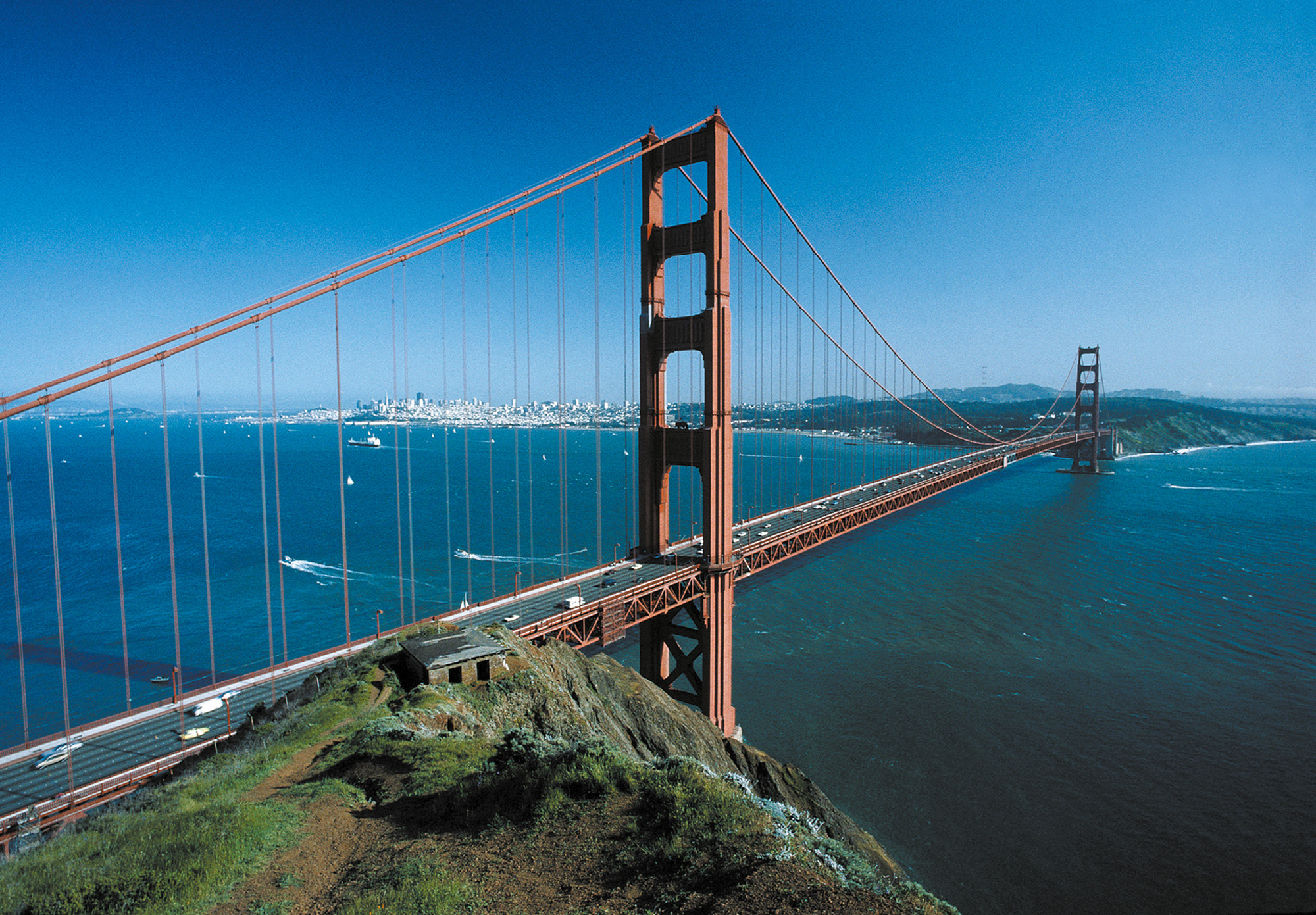 A photograph of the Golden Gate Bridge.
