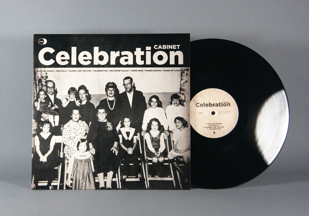 A photograph of the album “Celebration” by bluegrass band Cabinet.