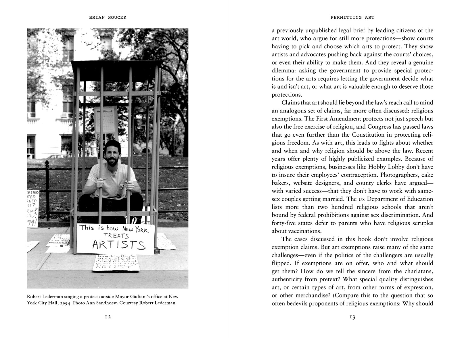 Page spread from “Permitting Art.”