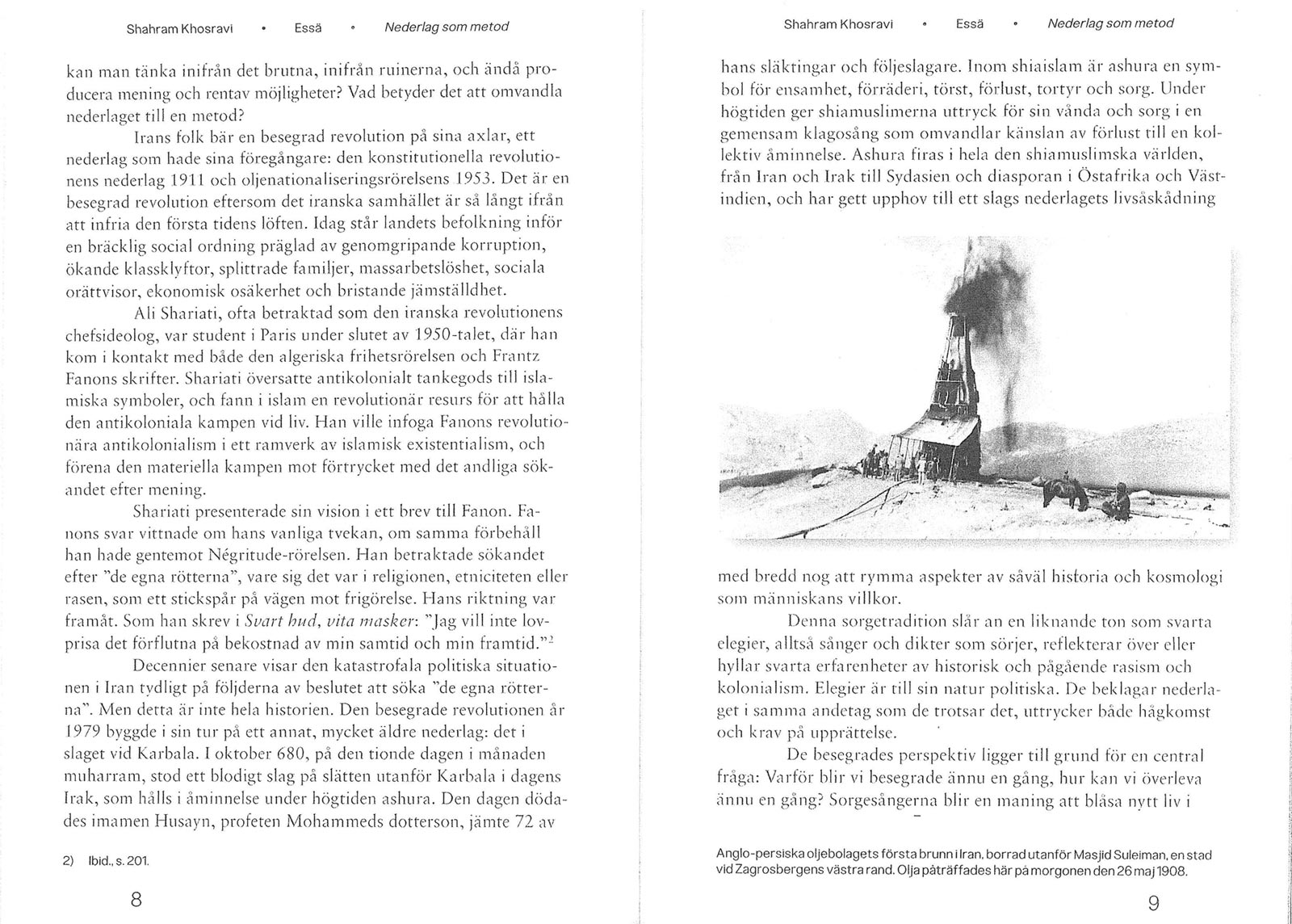 A scan of the Swedish translation of Shahram Khosravi’s article.