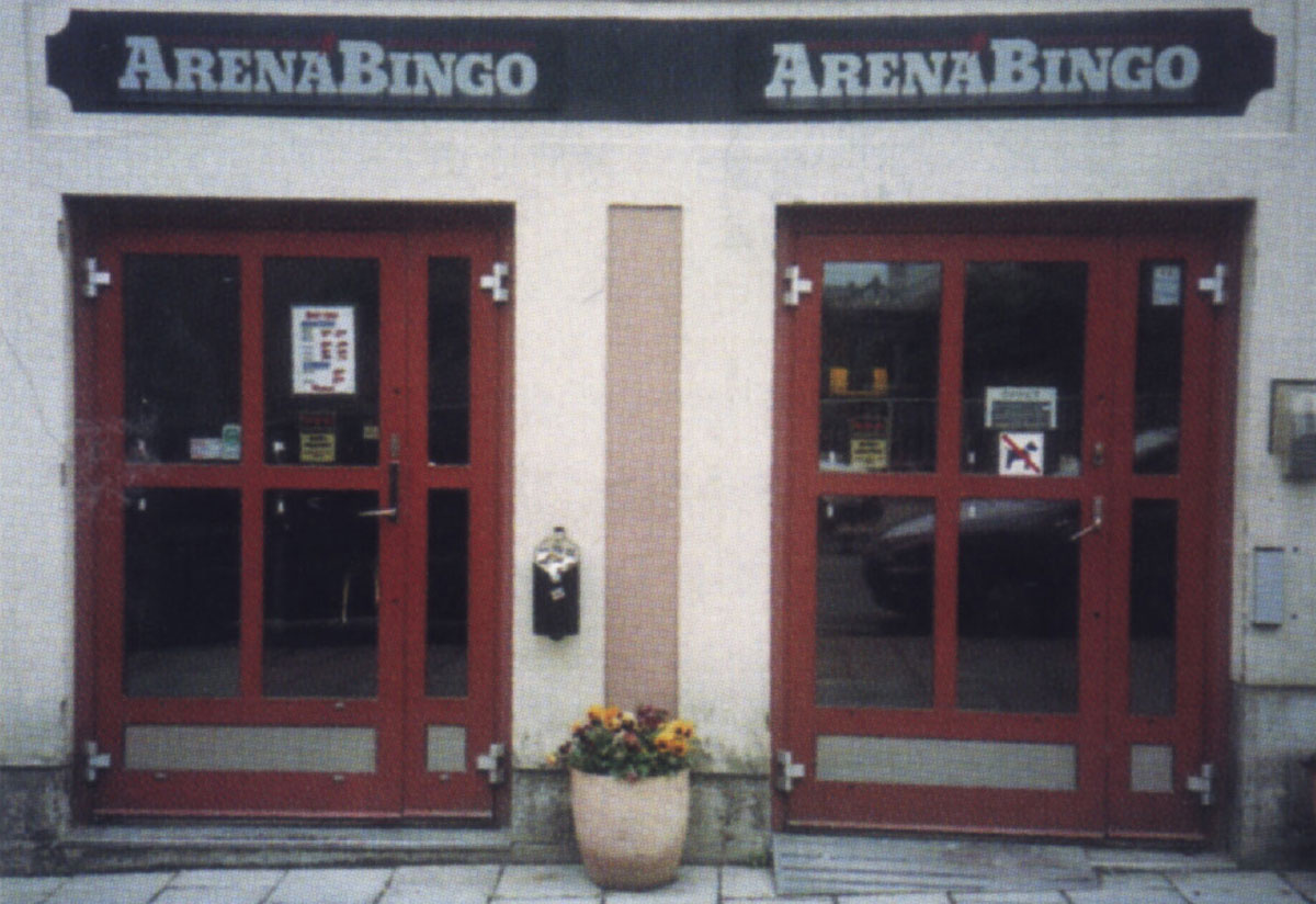 A photograph of the exterior of the Arena Bingo hall.
