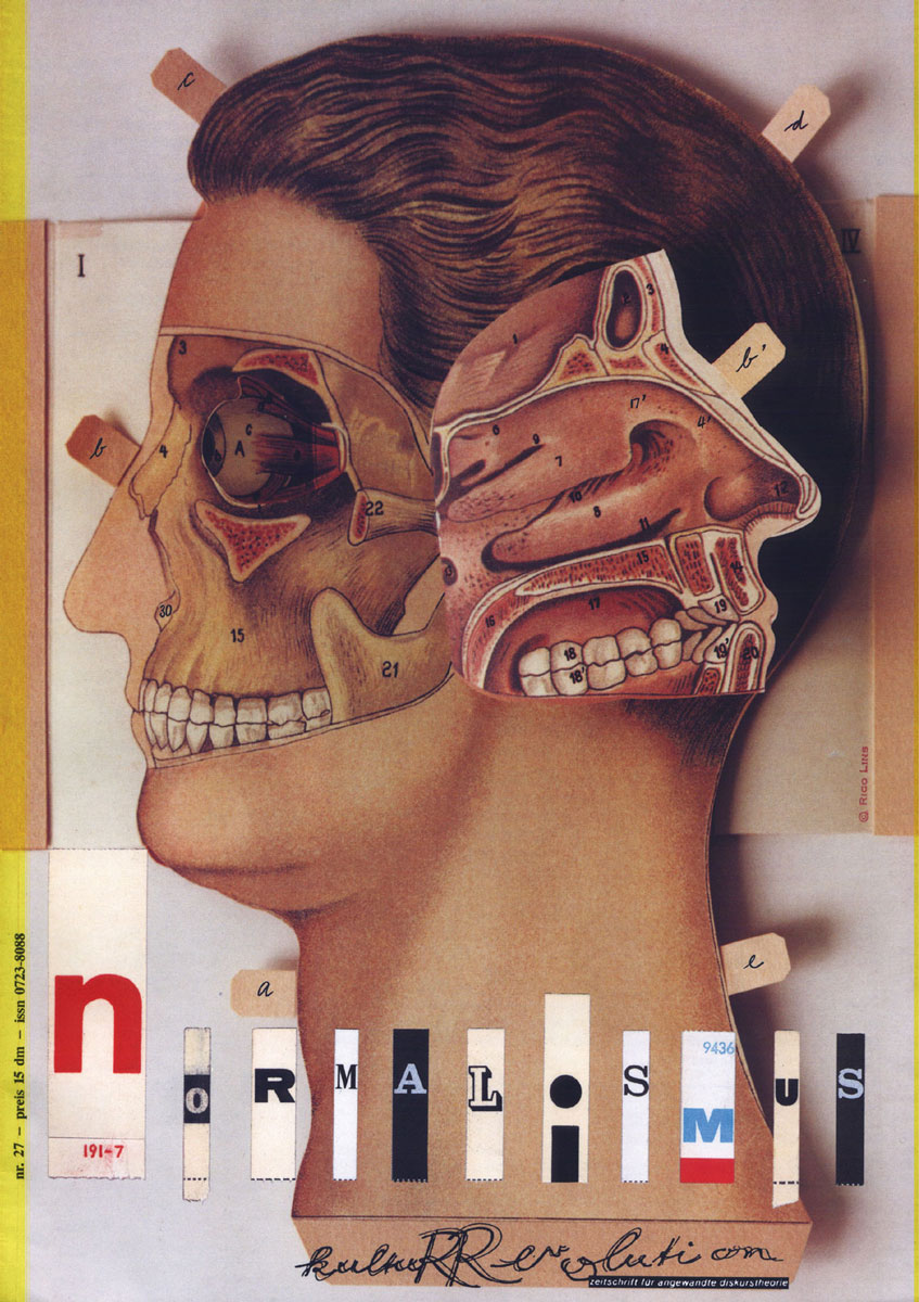 Rico Lins’s paper collage of various human facial structures, which was used as the cover image of the “Normalism” issue of kultuRRevolution.