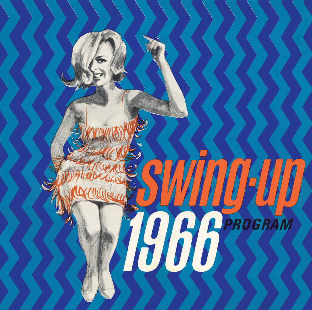 An album cover from 1966 for a Chrysler-Plymouth announcement show, titled “Swing Up ’66.”