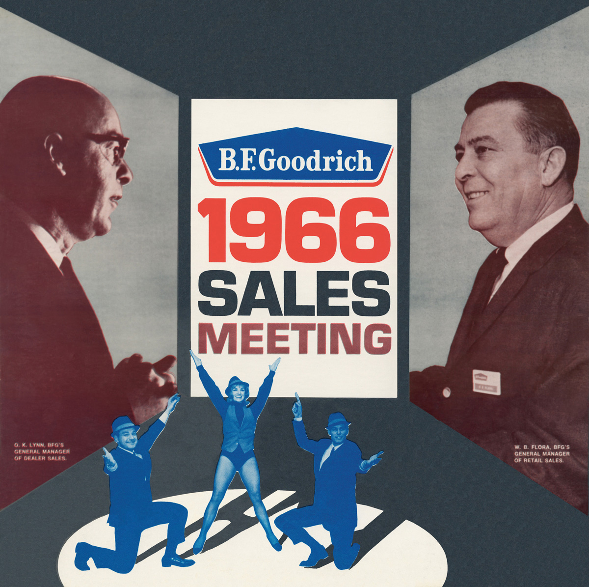 An album cover from 1966 for a B.F. Goodrich show, titled “1966 Sales Meeting.”