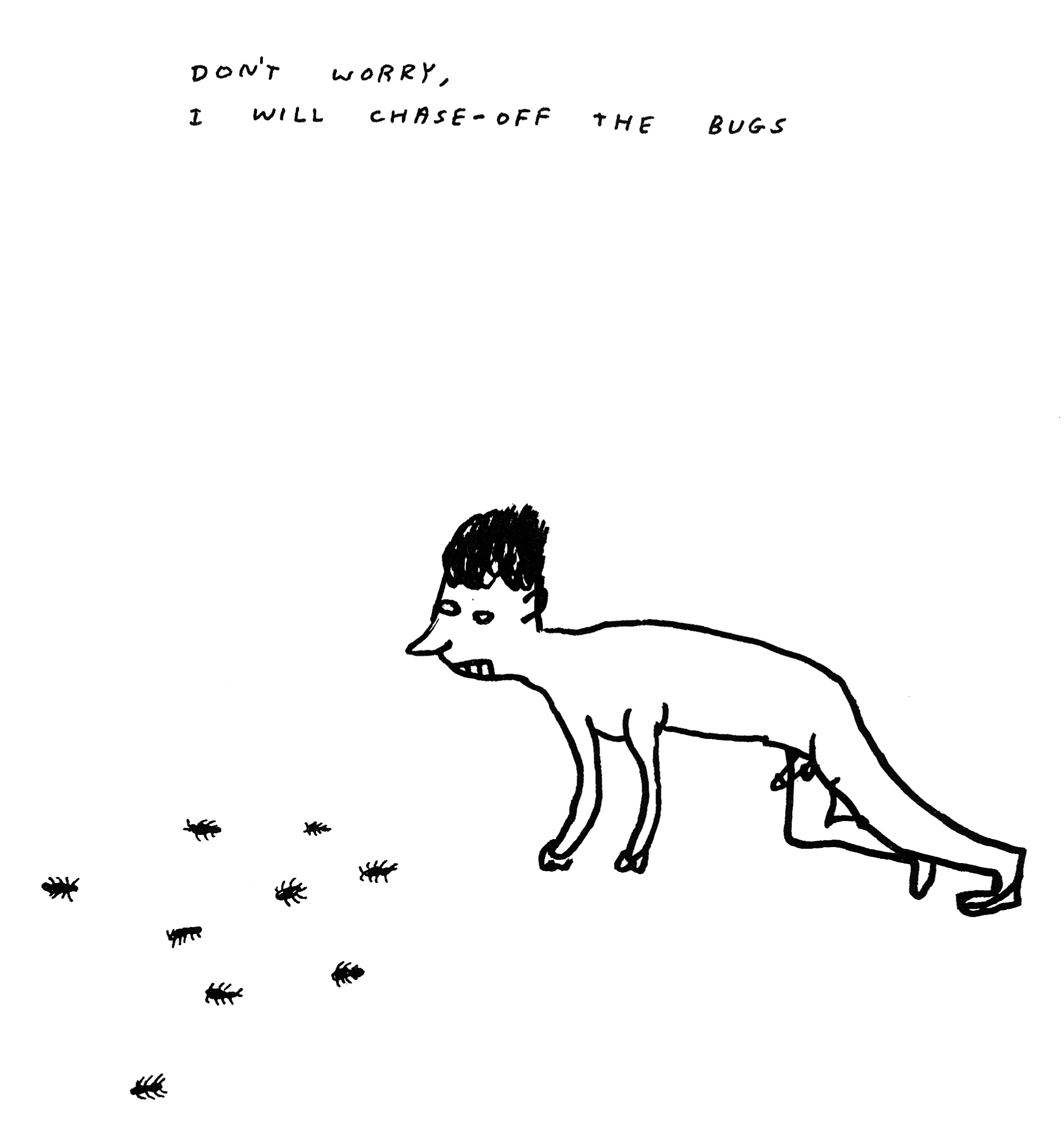 An untitled 2000 drawing by David Shrigley.