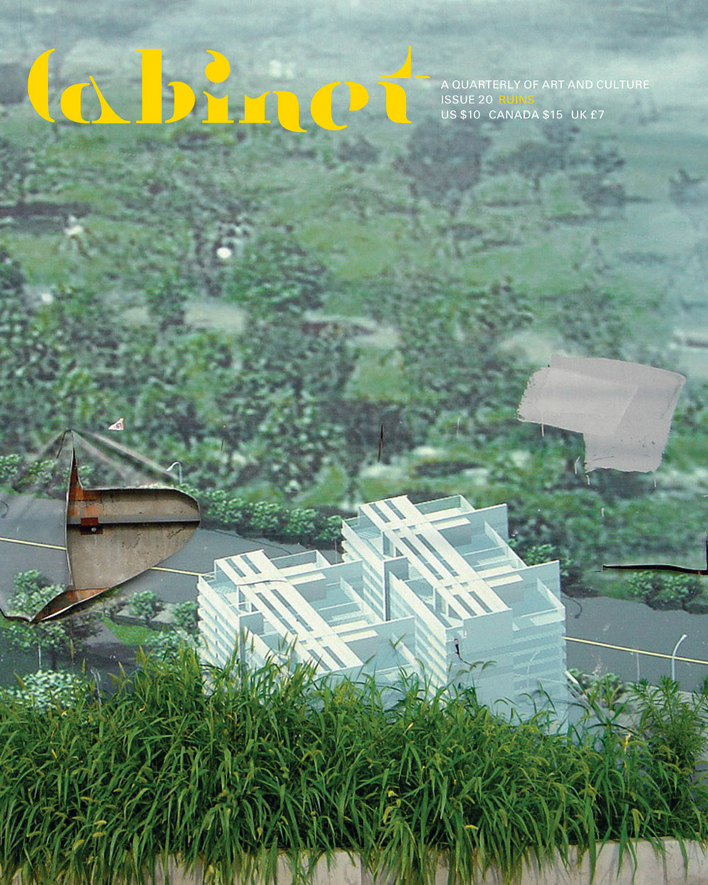 An untitled 2005 photograph by artist Ester Partegàs of a torn promotional poster in a Chinese metropolis displaying a digital rendering of a new building.