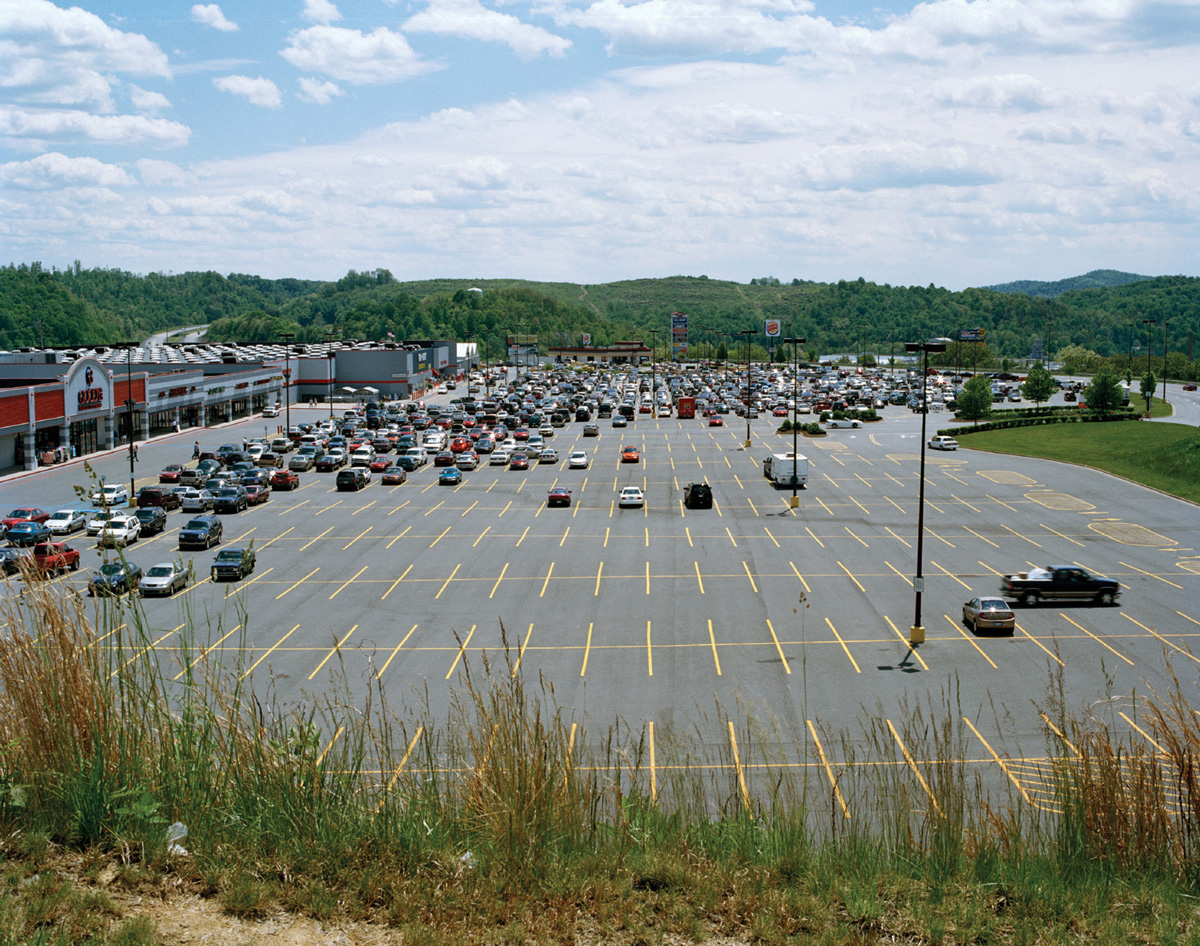 A photograph of a mine reclamation project at East Point Mall, Clarksburg, West Virginia.
