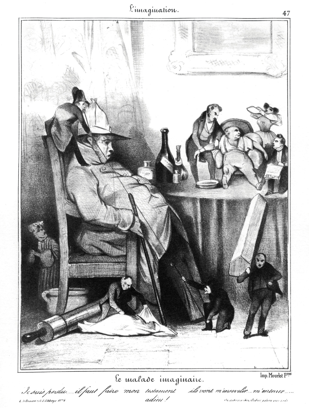 An illustration by Honoré Daumier for an edition of Molière’s 