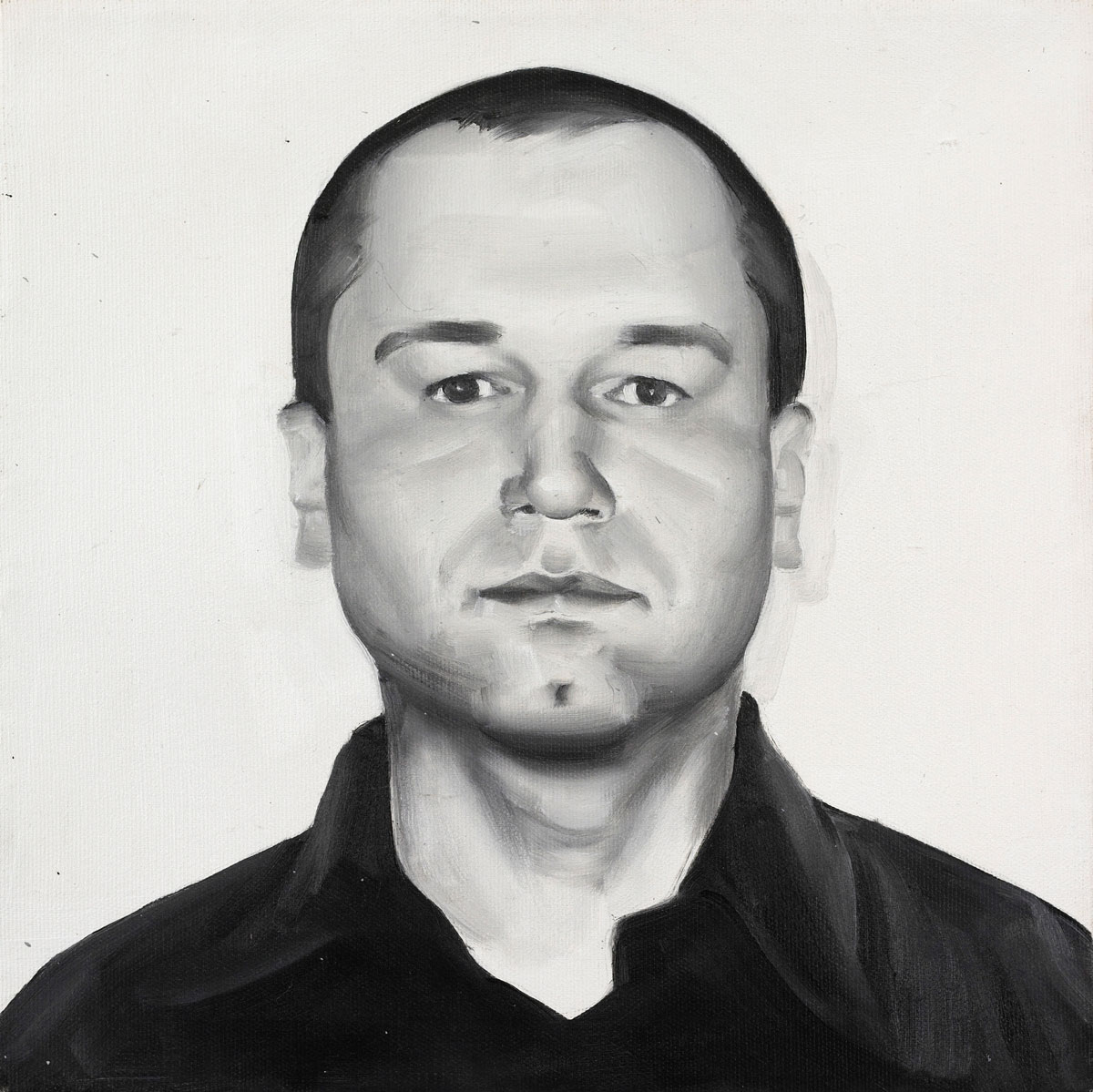 A self-portrait painting by Polish artist Rafal Bujnowski.