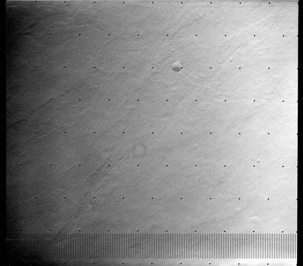 A photograph of the black and white speckle present in images taken by the Mars Viking Orbiter. The speckle is called salt and pepper noise because it has the appearance of grains of salt and pepper sprinkled across the image; it is a result of interference during the transfer of information from the spacecraft. 