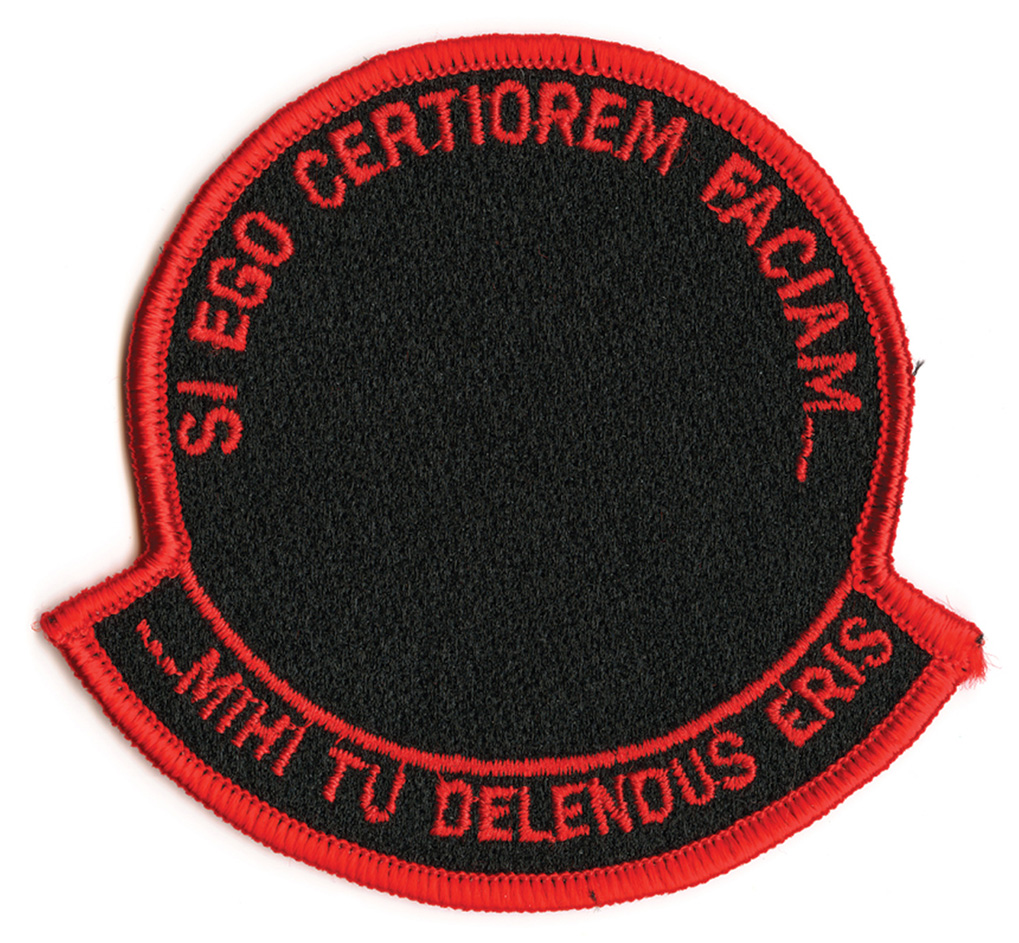 A patch signifying a “black” project conducted by the navy’s VX-9 Air Test and Evaluation Unit, based at Point Mugu, California