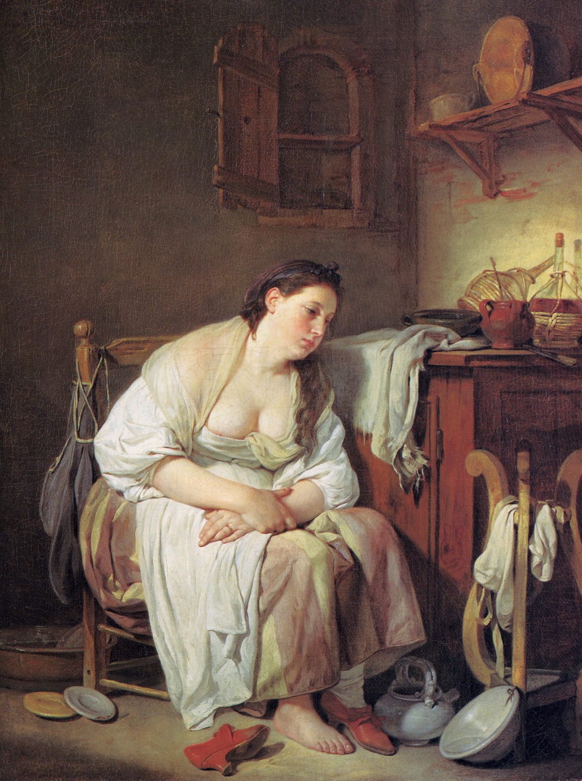 Jean-Baptiste Greuze, Indolence (The Lazy Italian Girl), 1756–1757.