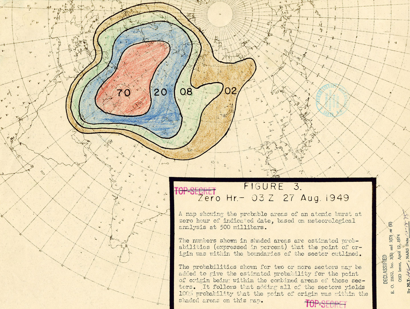 A 1949 United States Weather Bureau Report which shows the system on Alert Number 112 of the Atomic Detection System.