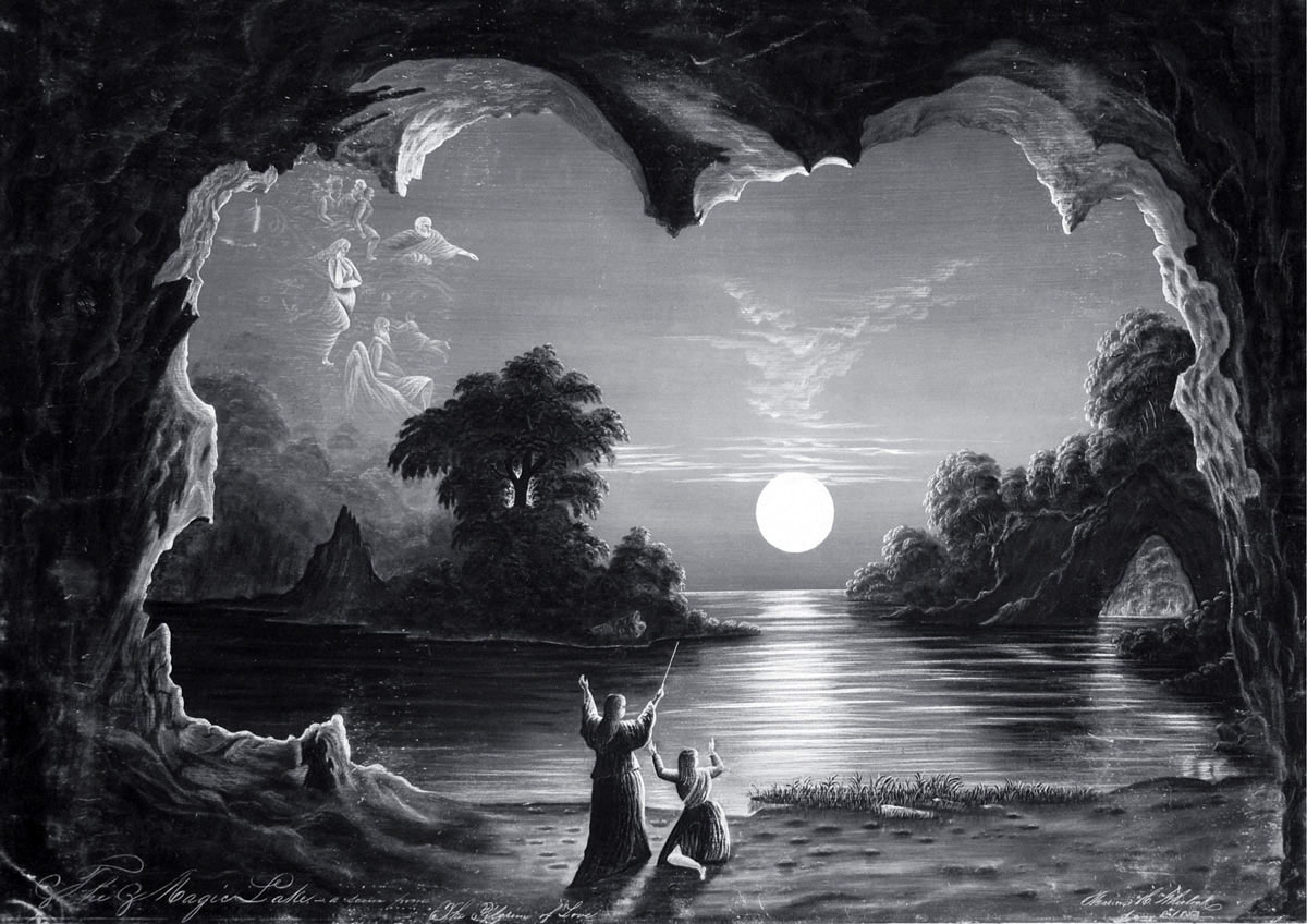An 1853 drawing by Marion Wheelock titled “The Magic Lake.” 