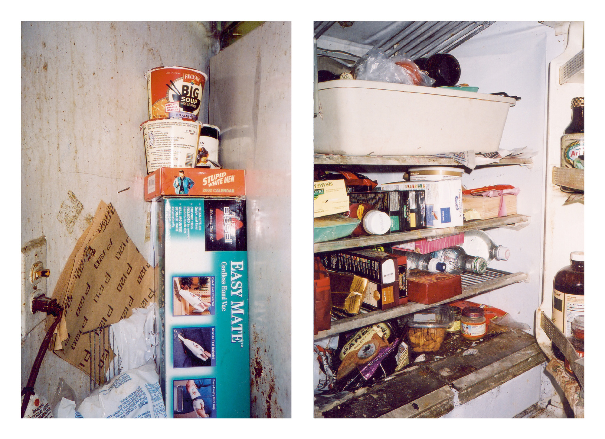 A photograph by Michael Schmelling of a disposophobic’s disorderly home. The photograph is featured in Schmelling’s book “The Plan.”