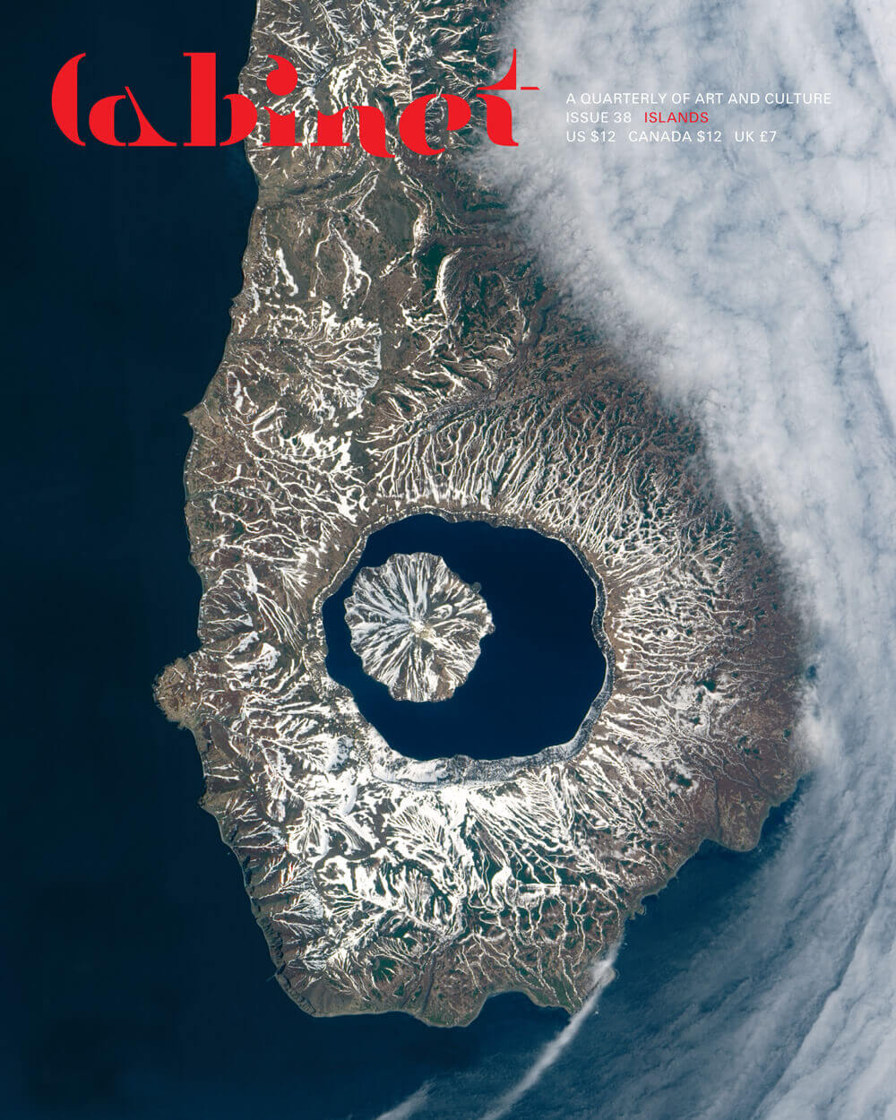 A 2009 satellite image of the Tao-Rusyr Caldera, a 7.5-kilometer-wide volcanic lake located on the southern portion of Onekotan, which is an uninhabited volcanic island in Russia’s Kuril Islands chain. 