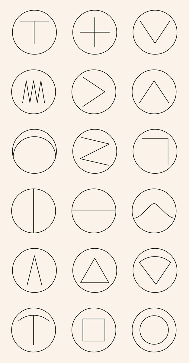 A diagram of signature lens incisions used by different surgeons in the nineteenth century.