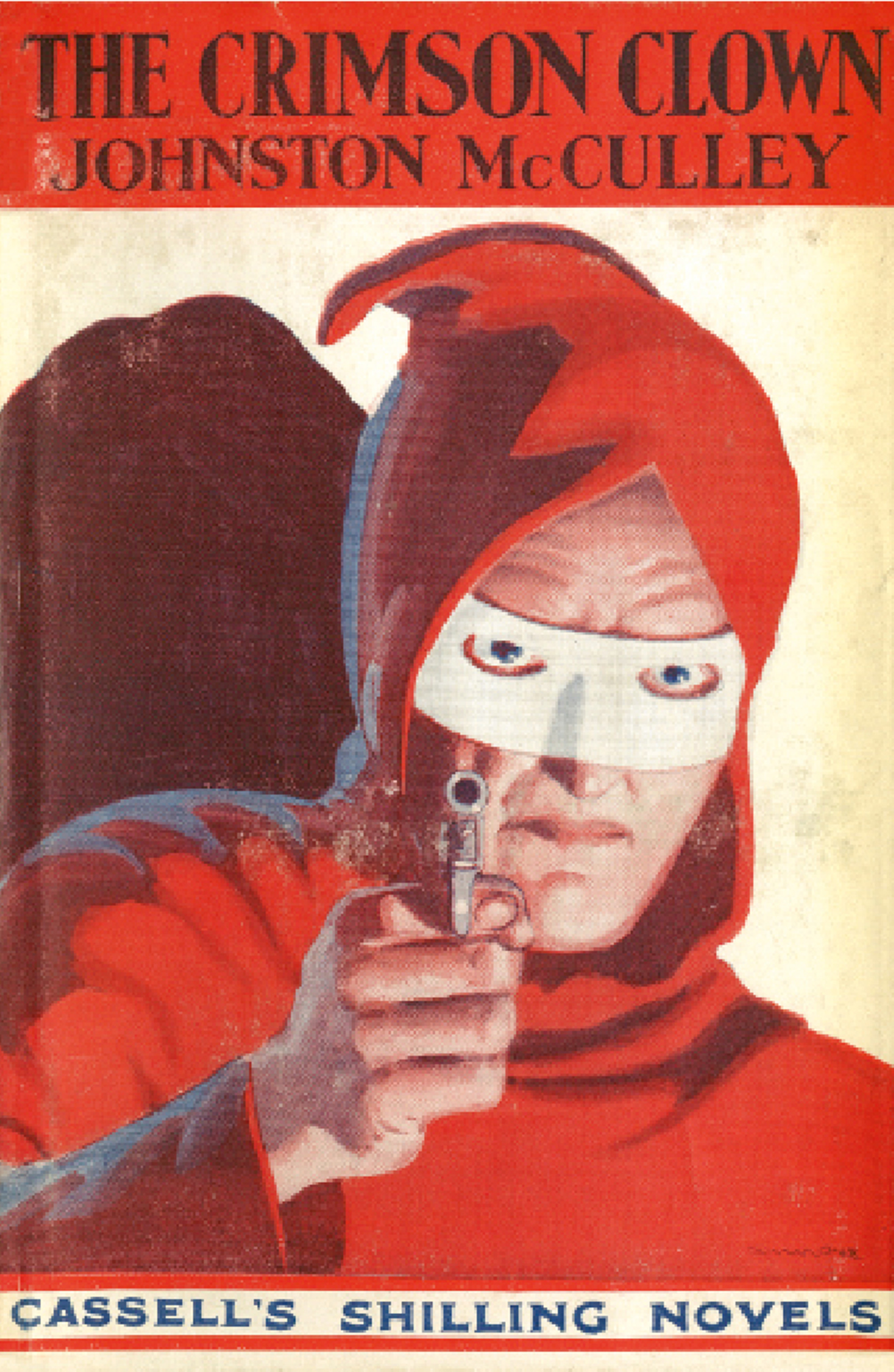 The cover of a nineteen thirty-one edition of Johnston McCulley’s “The Crimson Clown.”