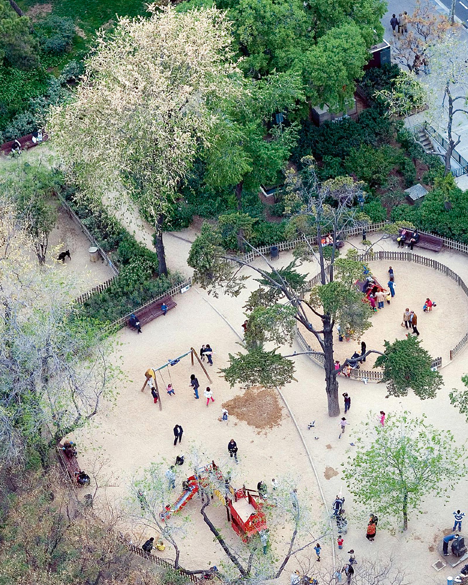 A photograph of a playground in Barcelona.
