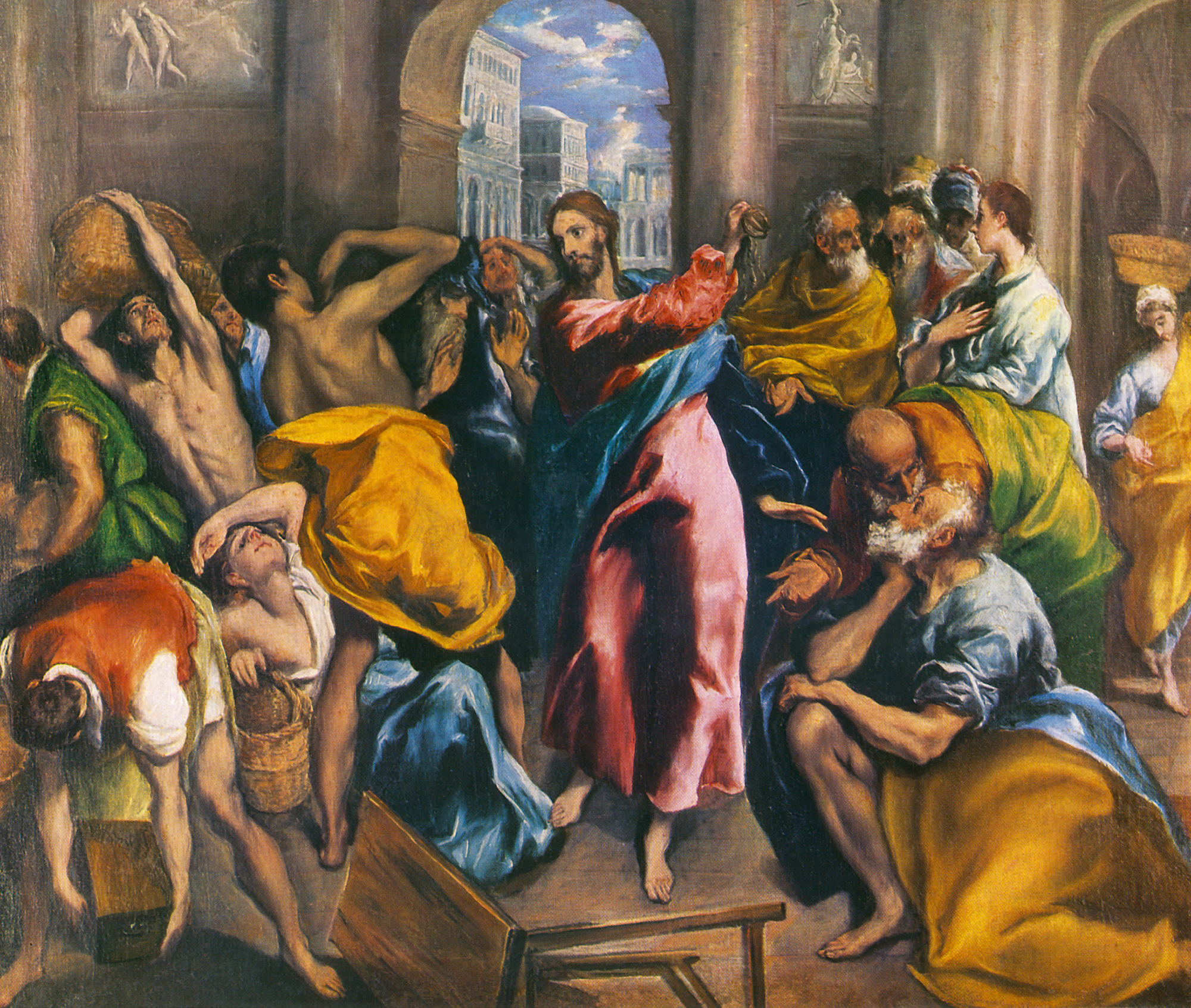 El Greco’s sixteen hundred painting titled “Christ Driving the Traders from the Temple.”