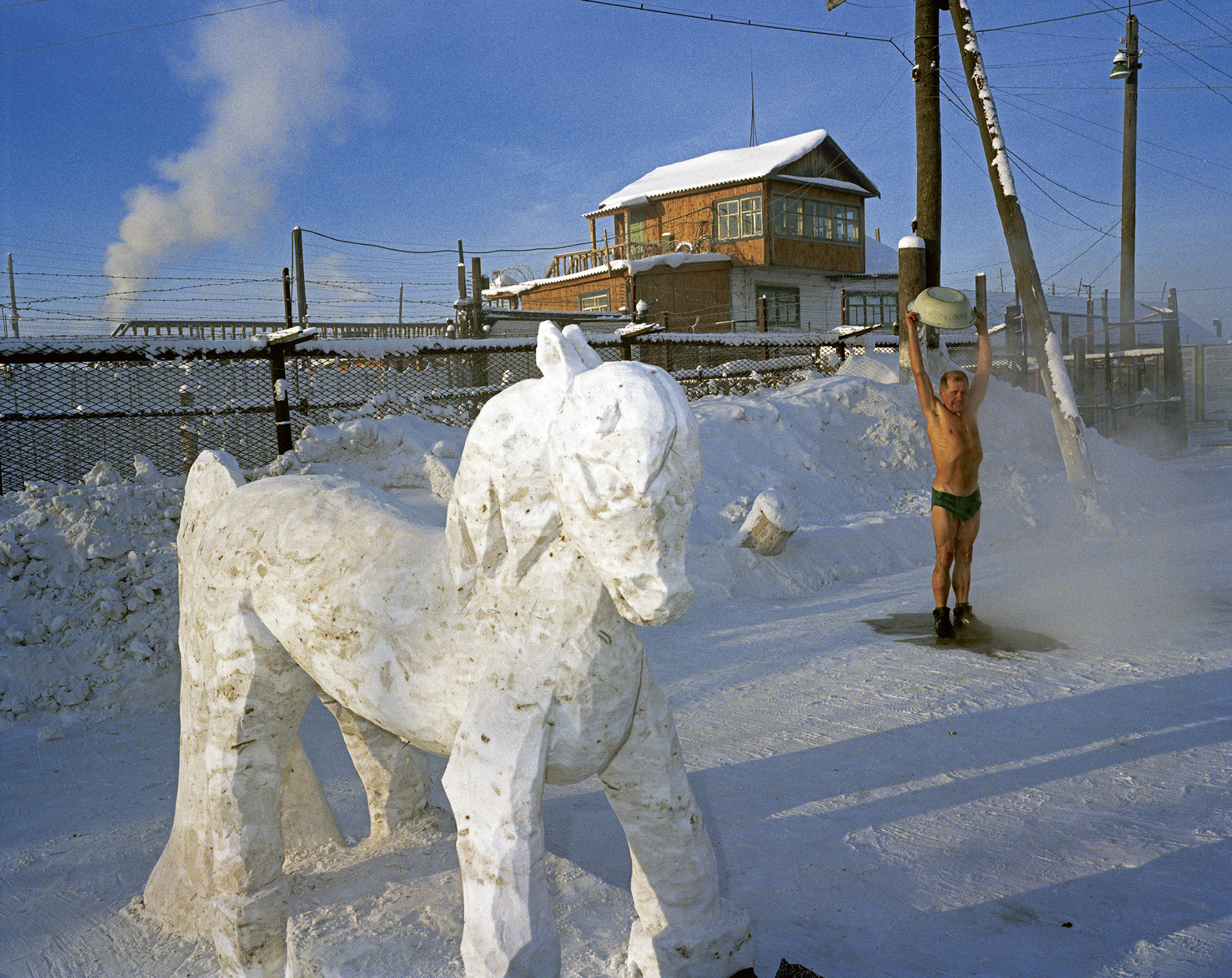A two thousand one photograph of Camp 12 in Novosibirsk, Siberia.