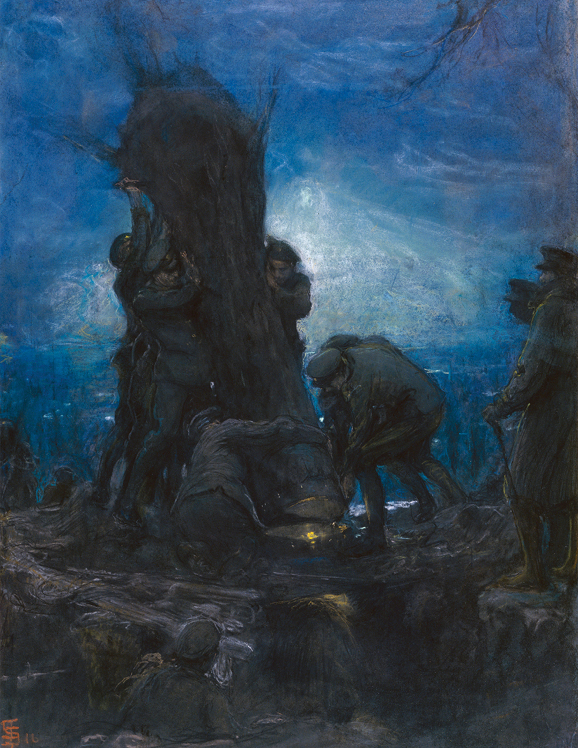 Solomon J. Solomon’s nineteen seventeen painting titled “Our First O.P. Tree.”