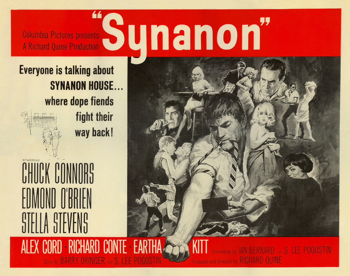 A promotional poster for a nineteen sixty-five film about Synanon, the “coolest corporation in the world.”