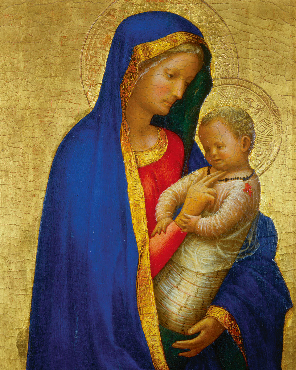 Masaccio’s circa fourteen twenties painting titled “Virgin and Child”, sometimes referred to as “the tickling Madonna.”