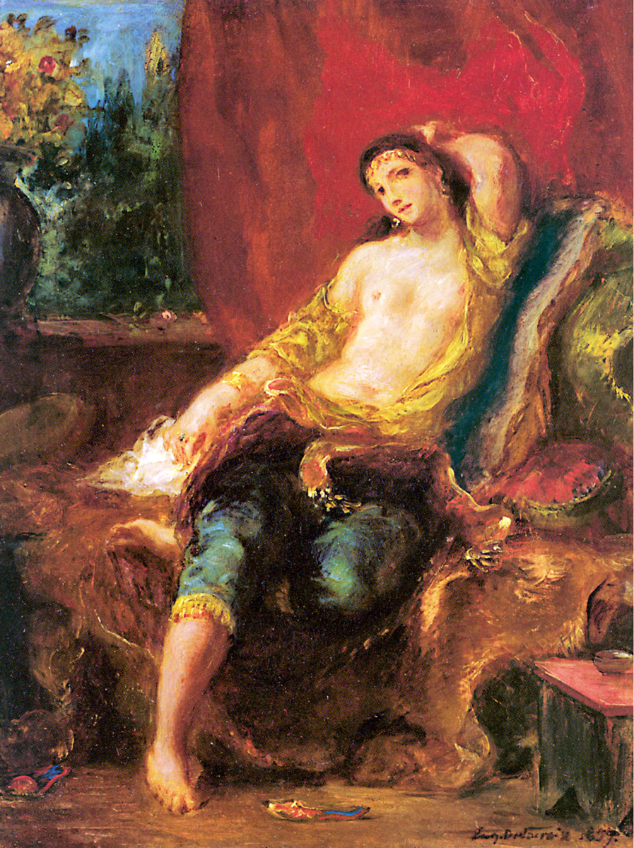 Eugène Delacroix’s eighteen fifty-seven painting titled “Odalisque.”