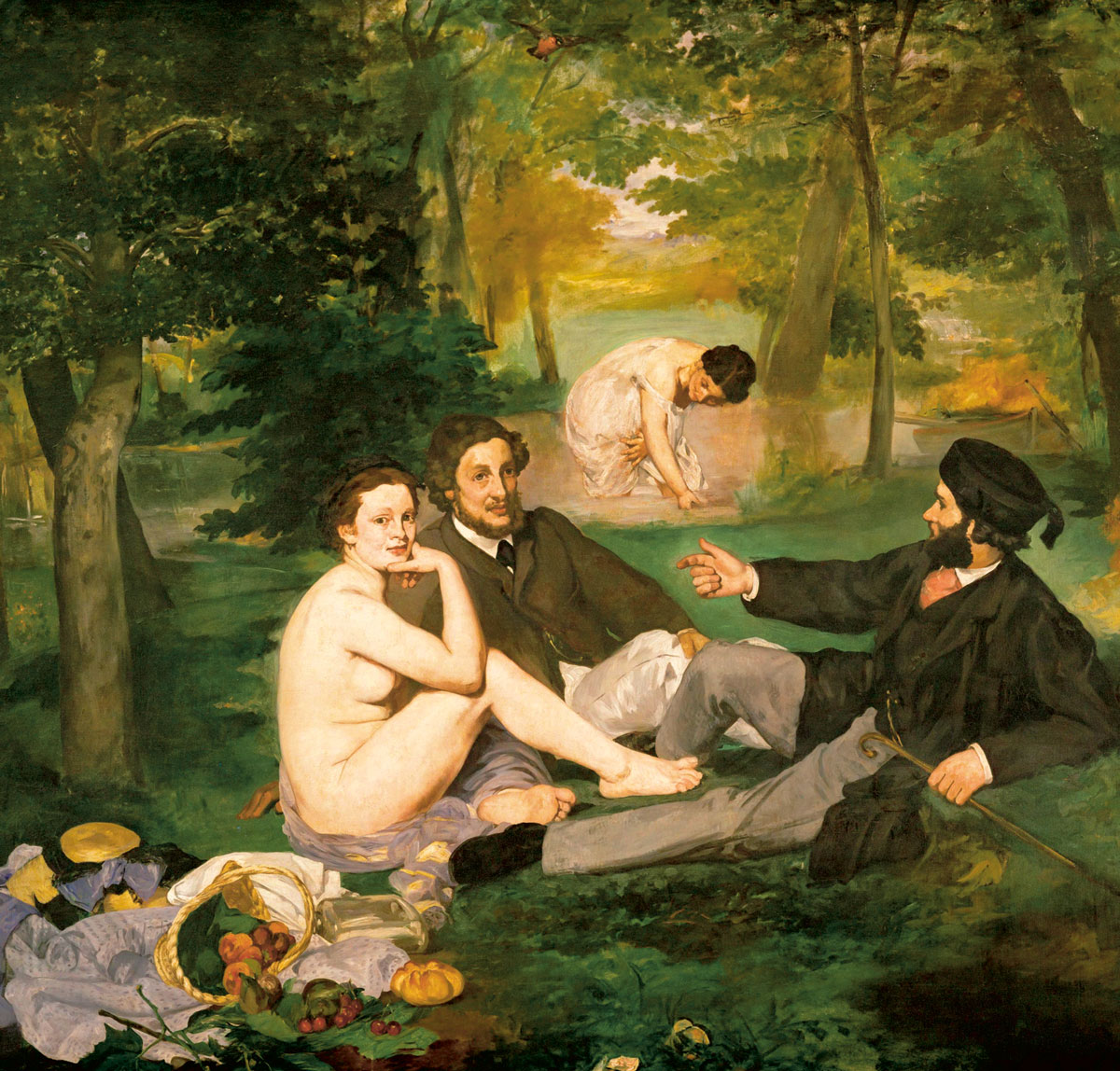 Edouard Manet’s eighteen sixty-three painting titled “Le Déjeuner sur l’herbe.”