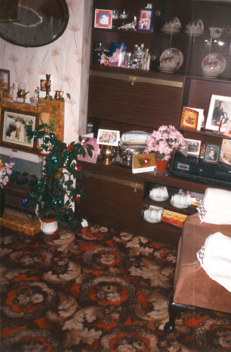 A photograph by Vera Merriman of the corner of her living room.