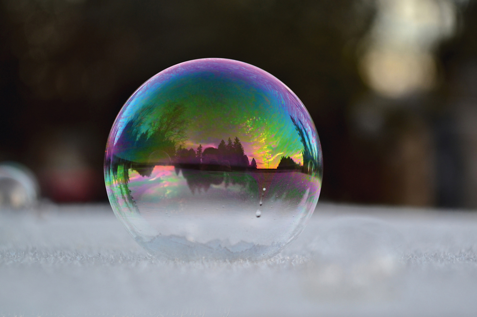 A photograph of a bubble.