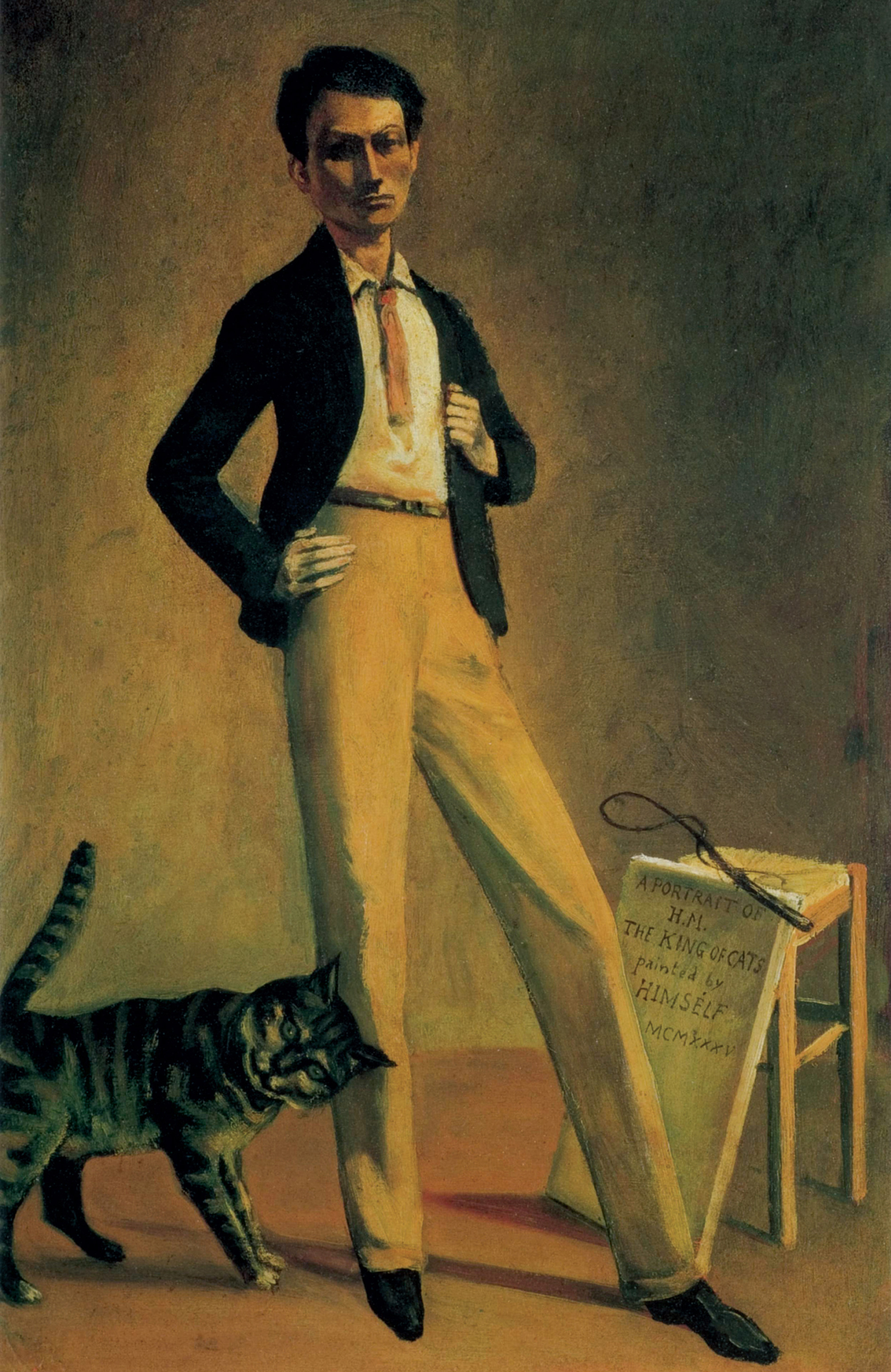 Balthus’s nineteen thirty-five painting depicting the artist and a cat, titled “The King of the Cats.”
