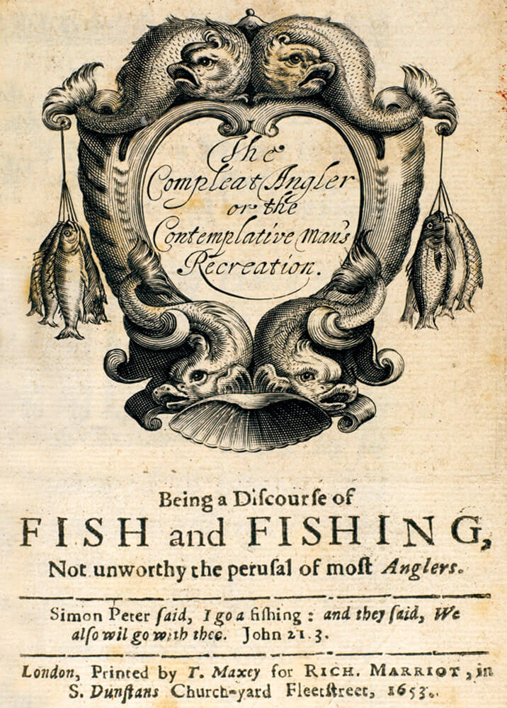 Frontispiece to Izaak Walton’s The Compleat Angler, 1653.