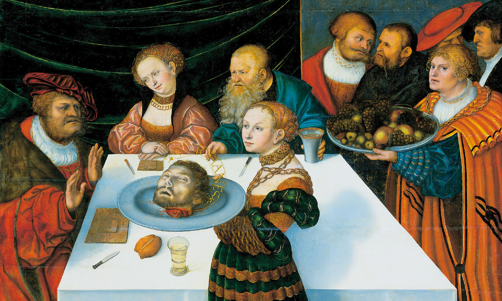 Lucas Cranach the Elder, Herod’s Banquet (detail), 1533.