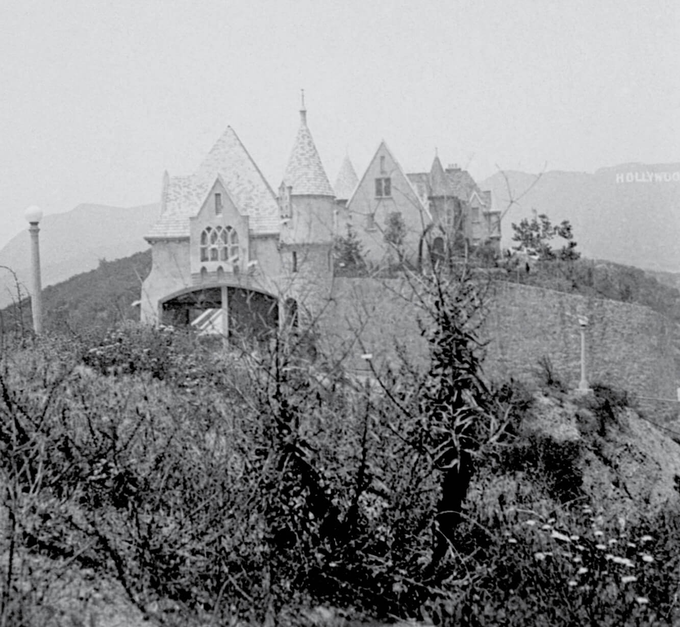 A nineteen twenty eight to twenty nine photograph by Friedrich Wilhelm Murnau of Wolf’s Lair, Hollywood Hills.