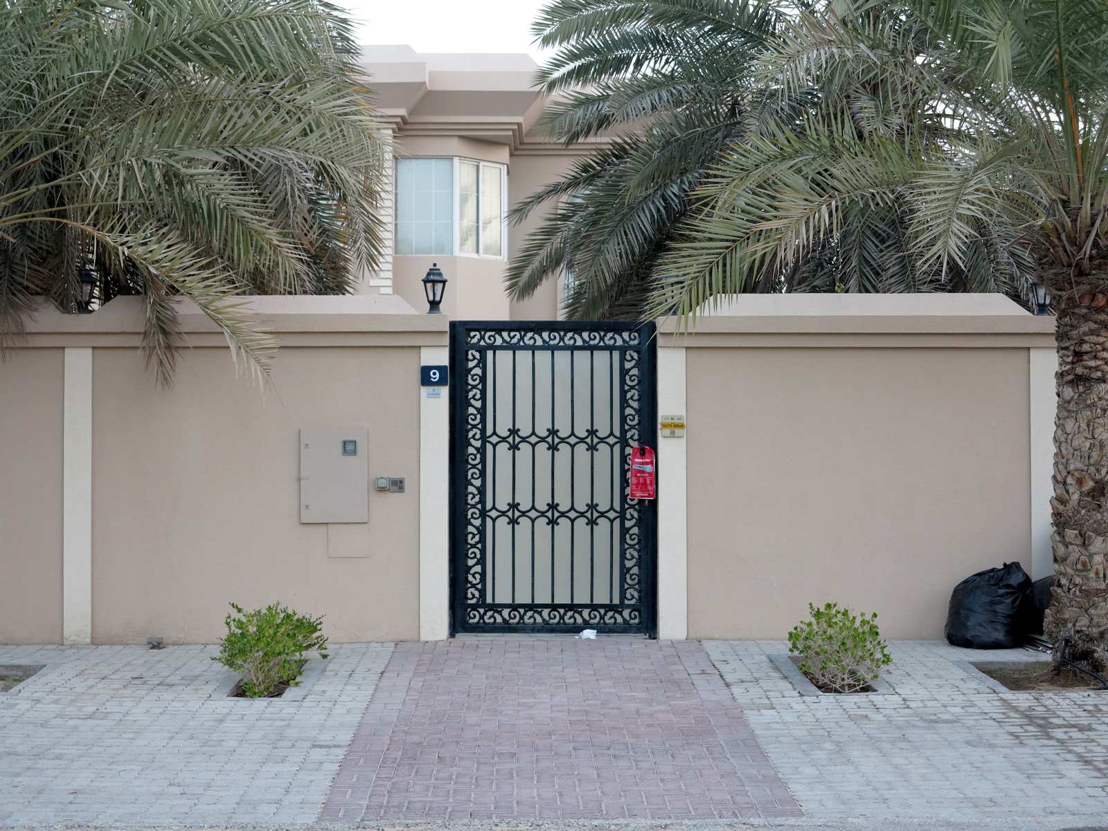 Photograph of the backdoor of an embassy.