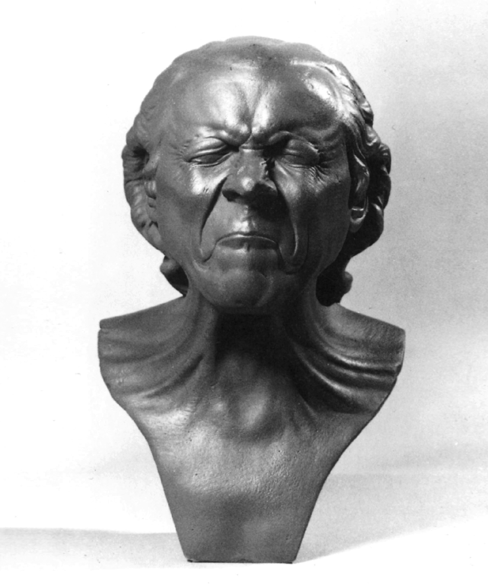 A photograph of the beaked man, one of Franz Xaver Messerschmidt’s eighteenth-century character heads from an age before Botox.