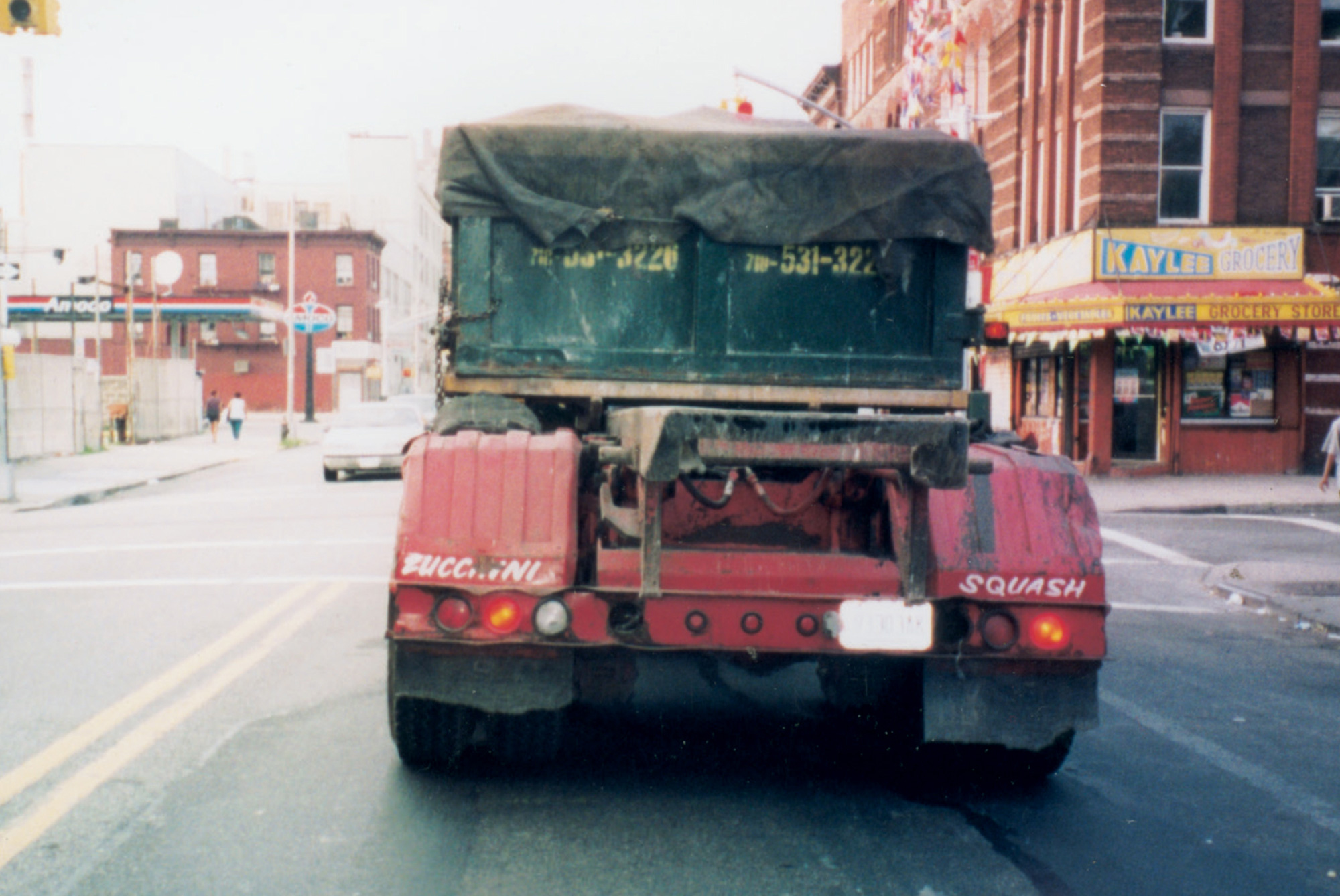 A photo by Joseph Fratesi of the back of a truck with the word 