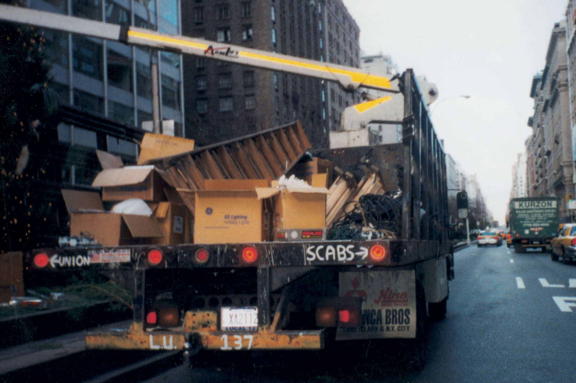 A photo by Joseph Fratesi of the back of a truck with the word 