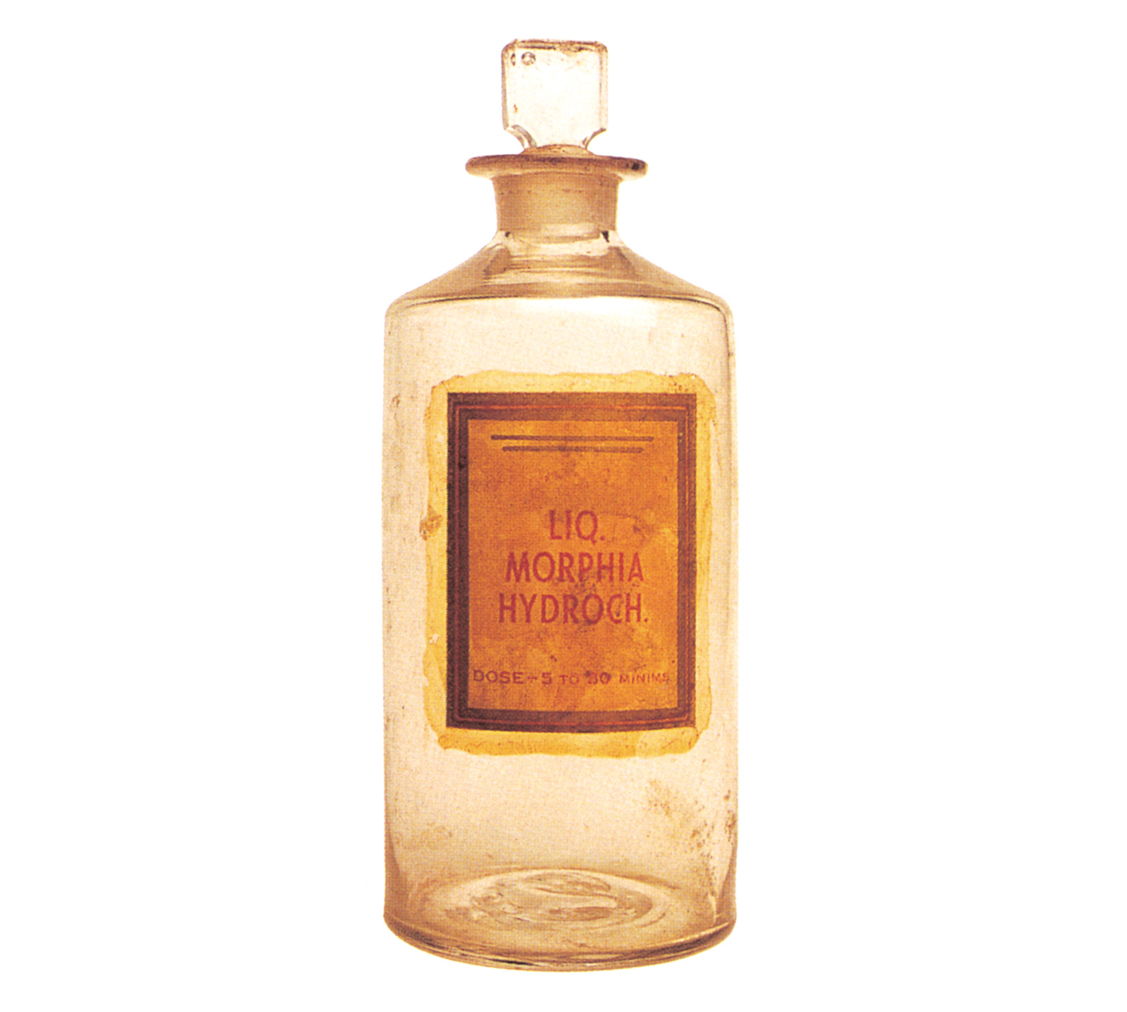An image of a nineteenth-century Australian morphine bottle.