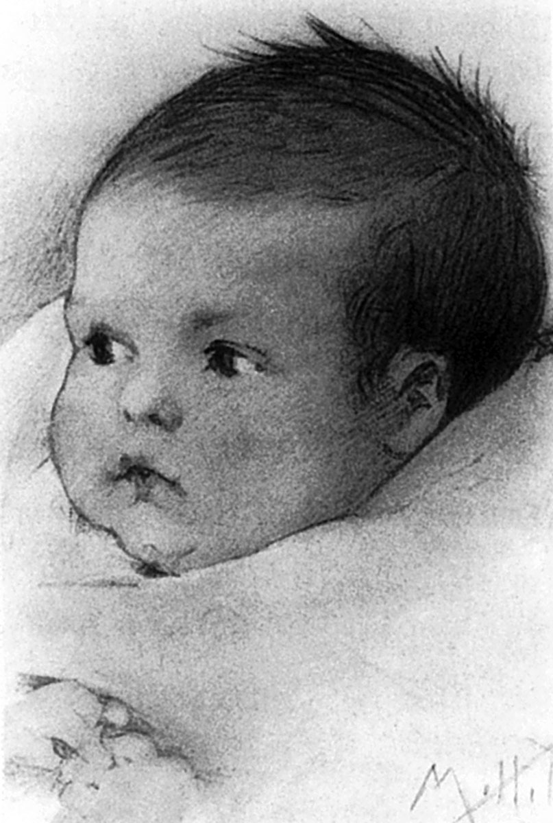 Maud Humphrey Bogart’s 1900 drawing of her son Humphrey, the future Bogey.